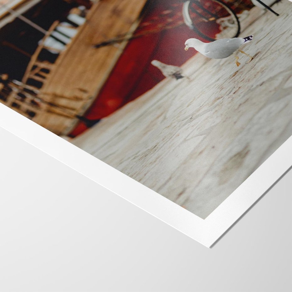 Plakat bez ramy 21x30 - Przygoda na Horyzoncie - port, statek