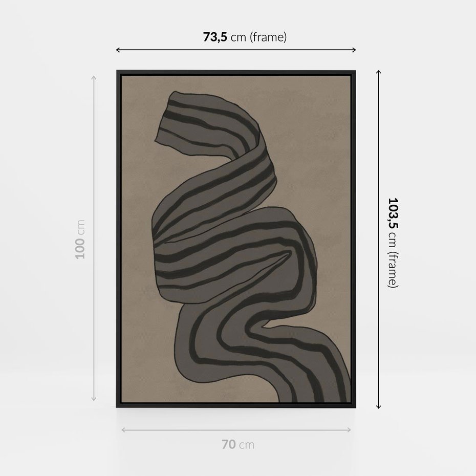 Obraz w ramie 70x100 - Niezwykłe Przesilenia - nowoczesna geometryczna sztuka, loftowe wnętrze - rama czarna