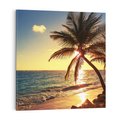 Obraz na płótnie 80x80 - Rajski Widok - zachód słońca,