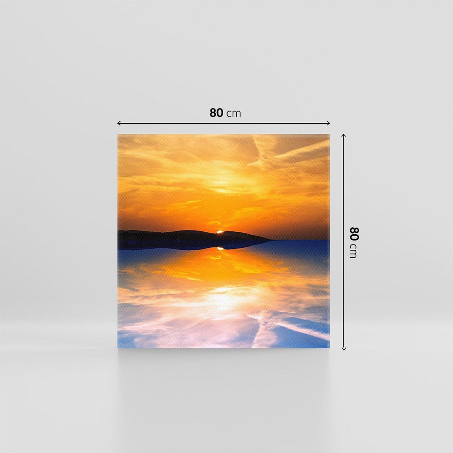 Obraz na płótnie 80x80 - Zachód słońca nad oceanem - zachód słońca,