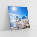 Obraz na płótnie 70x70 - Uroki Santorini we Włoszech - Santorini, Włochy