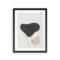 Plakat w ramie 30x40 - Bezczasowe Echo - szkic jedną linią, one line - rama czarna