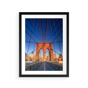 Plakat w ramie 40x50 - Most architektoniczne arcydzieło - most, architektura - rama czarna