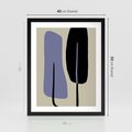 Plakat w ramie 40x50 - Harmonia Nowych Anomalii - minimalizm, boho plakat - rama czarna