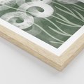 Plakat w ramie 50x70 - Spokojne Plamy Natury - zielony plakat, roślinne motywy - rama drewno