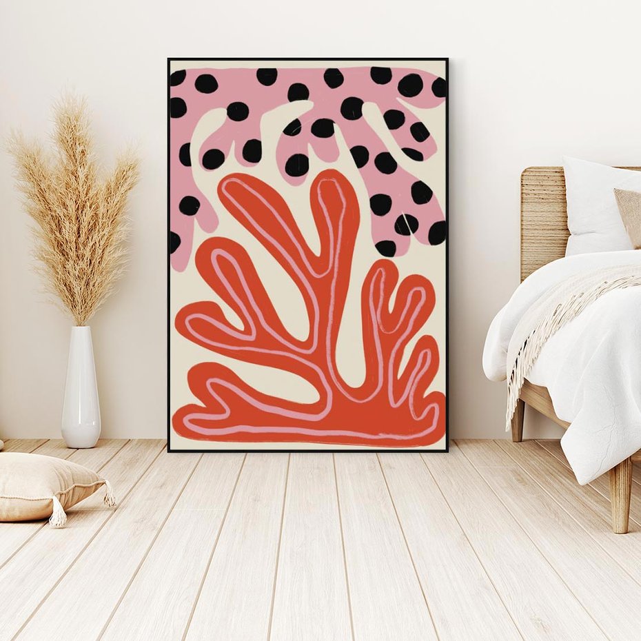 Obraz w ramie 50x70 - Księga Pastelowych Impulsów - abstrakcyjny obraz, plakat - rama czarna