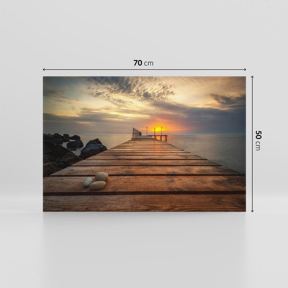 Obraz na płótnie 70x50 - Molo nad bułgarskim morzem - Bułgaria, molo