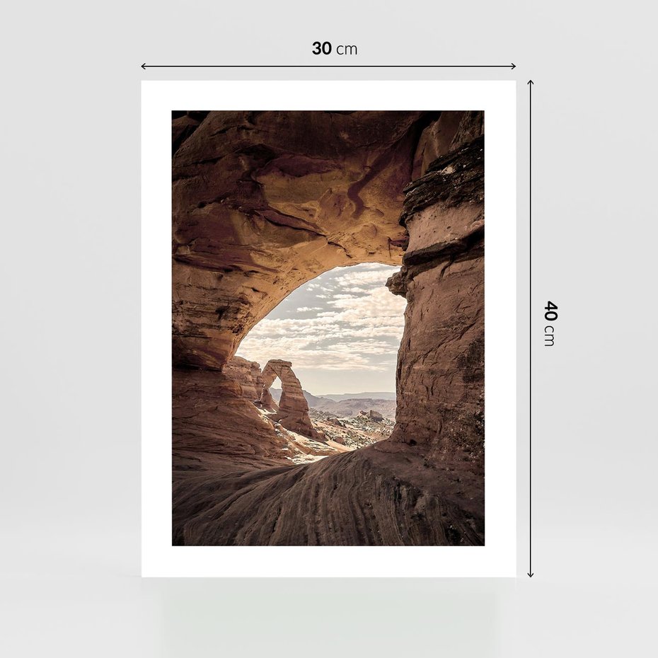 Plakat bez ramy 30x40 - Kanionowy Labirynt - pustynia, skały