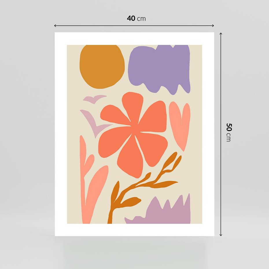 Plakat bez ramy 40x50 - Nowoczesne Światło - abstrakcyjny obraz, pastelowe kolory