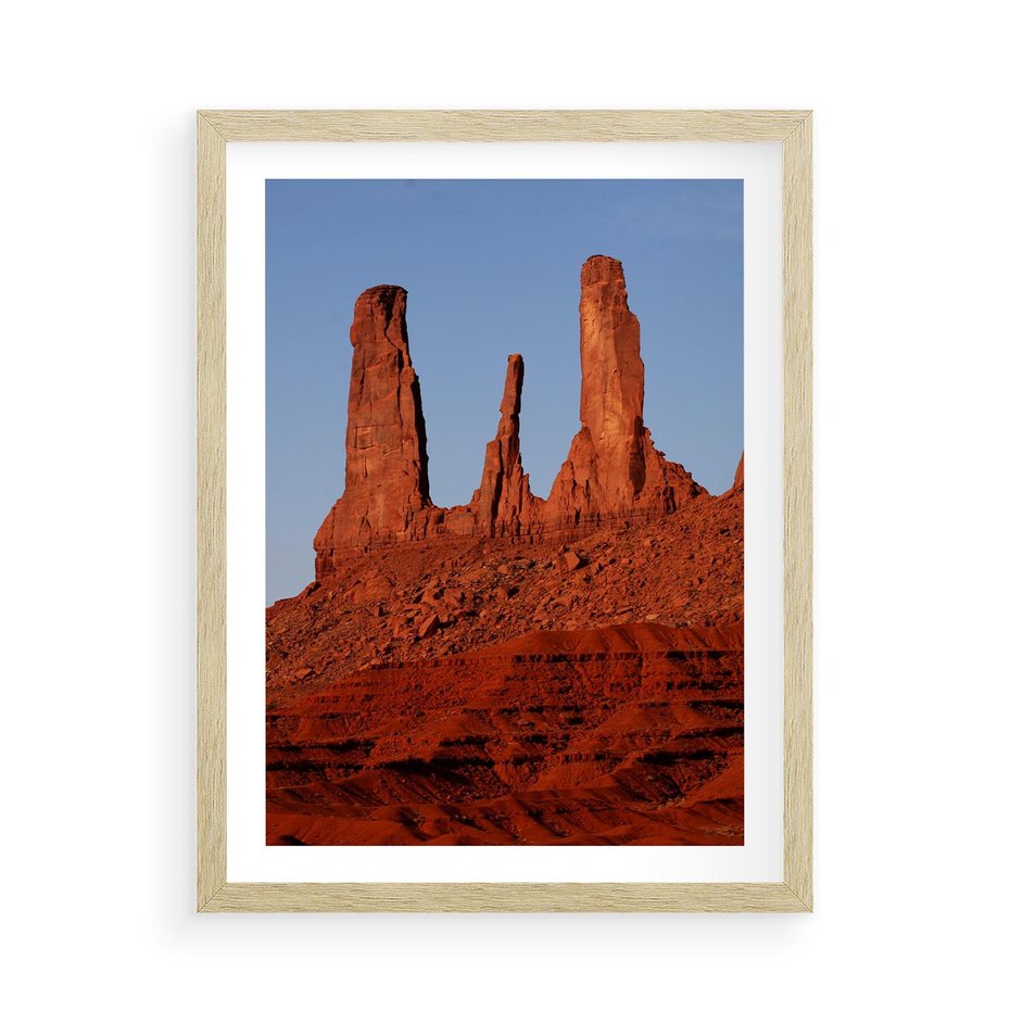 Plakat w ramie 50x70 - Wielki Kanion - majestat pustyni - Wielki Kanion, pustynia - rama drewno