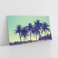 Obraz na płótnie 140x70 - Idylliczna Plaża z Palmami - palmy, plaża