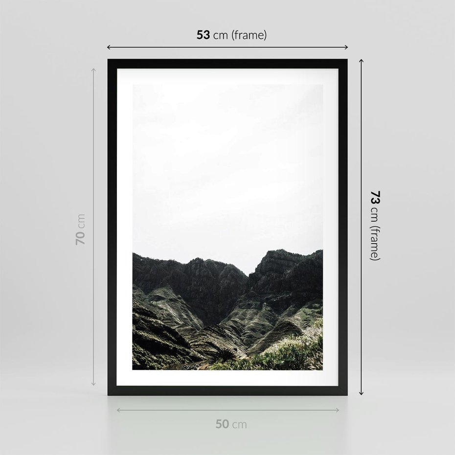 Plakat w ramie 50x70 - Górska Potęga - górski krajobraz, góry - rama czarna