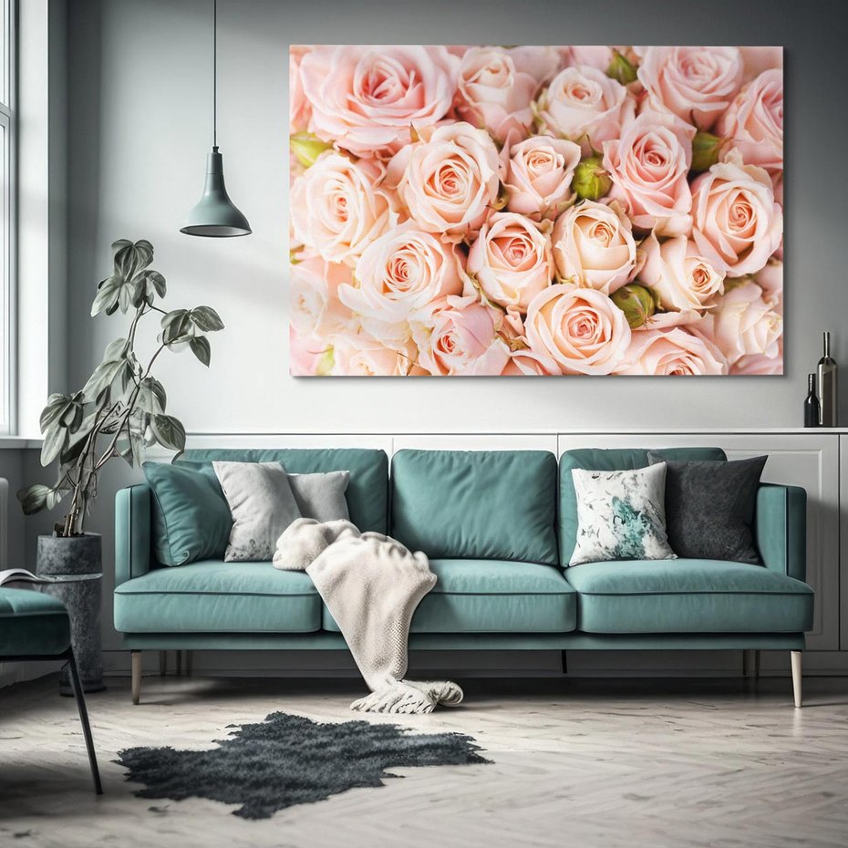 Obraz na płótnie 120x80 - Delikatność róż - piękno natury - róże, kwiaty