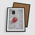 Plakat w ramie 50x70 - Mur Balonów - mur, balon - rama czarna