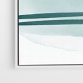 Obraz w ramie 80x120 - Turkusowy Świat - minimlizm, abstrakcja - rama biała