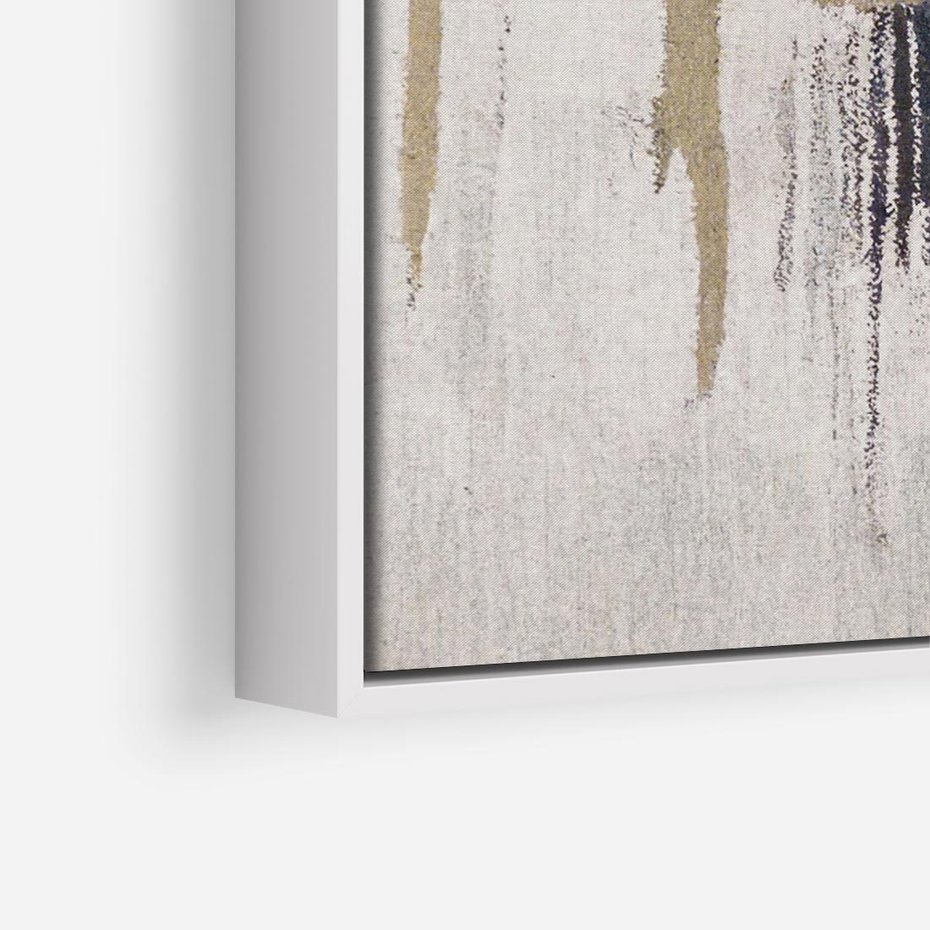 Obraz w ramie 80x80 - Odyseja w świetle i cieniu - abstrakcja, porysowana ściana - rama biała