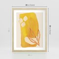 Plakat w ramie 40x50 - Kolorowe Marzenia - abstrakcyjna żółta plama, akwarela - rama drewno