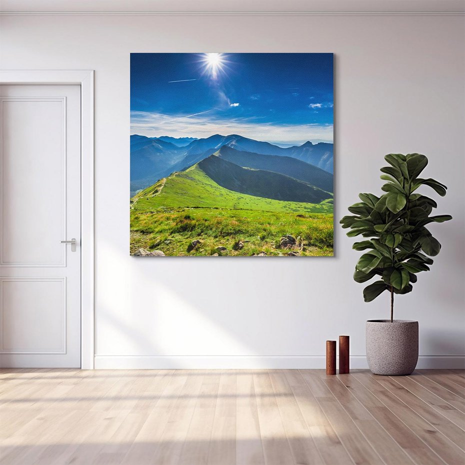 Obraz na płótnie 70x70 - Górska majestatyczność - tatry, góry