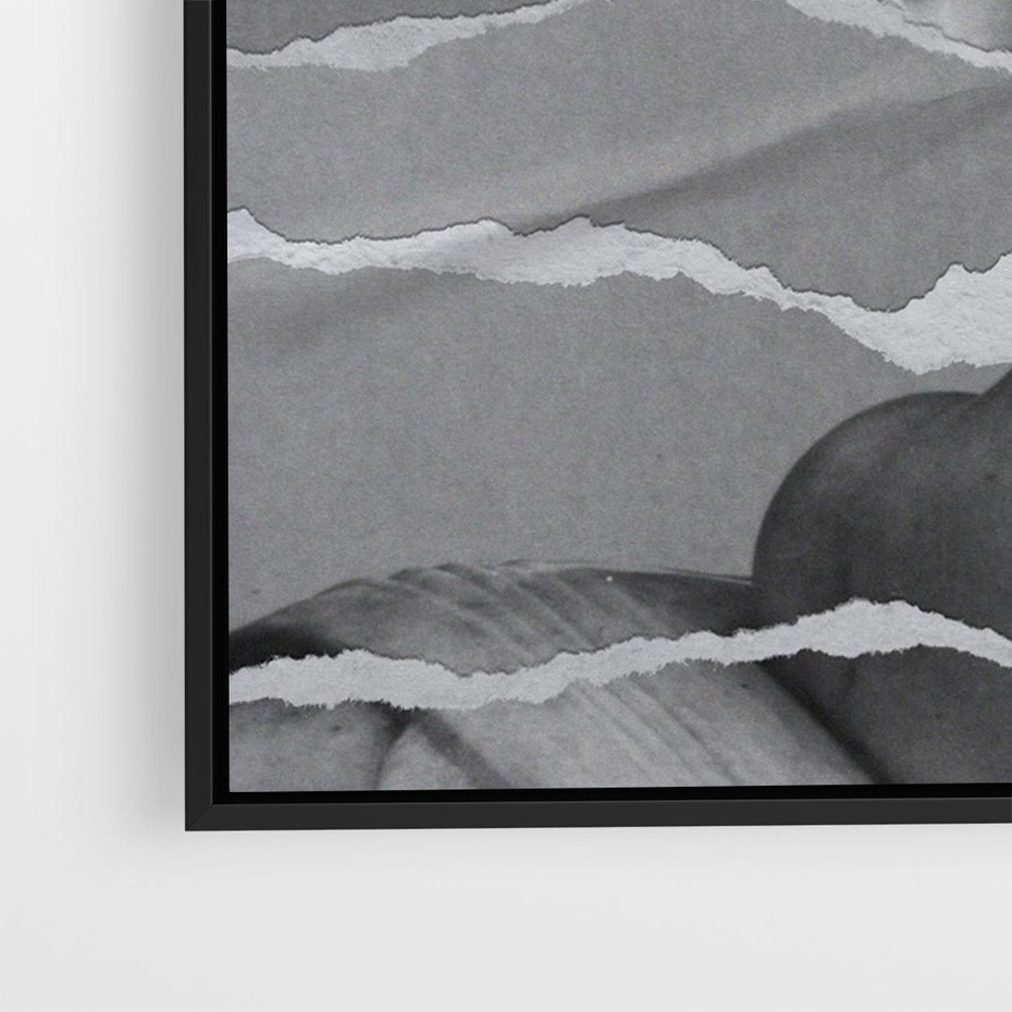 Obraz w ramie 70x50 - Kolaż z Antyczną Rzeźbą - antyczna rzeźba, kolaż ze zdjęć - rama czarna