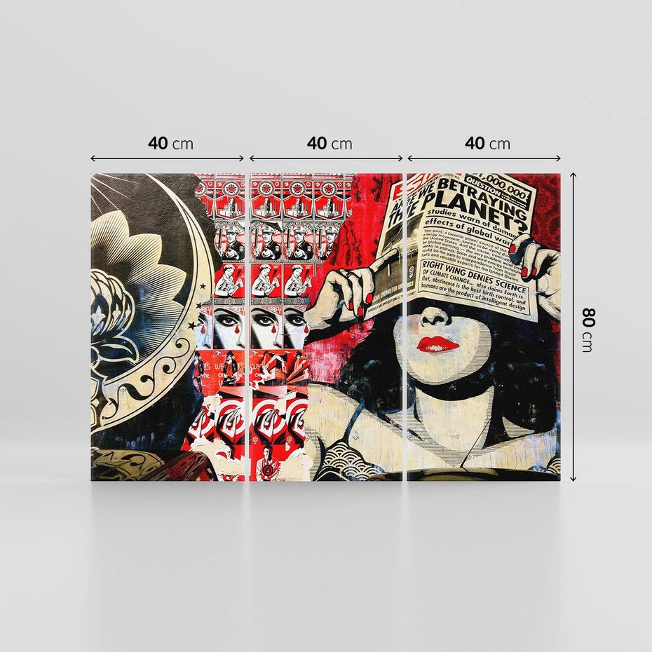 Obraz na płótnie 120x80 - Eksploracja kolorowego graffiti - graffiti