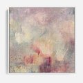 Obraz w ramie 80x80 - Miękka Melodia Pasteli - olejne płótno, pastelowe kolory - rama biała