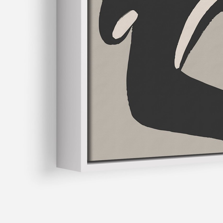 Obraz w ramie 50x70 - Konturujące Struktury - skandynawska sztuka, królik - rama biała