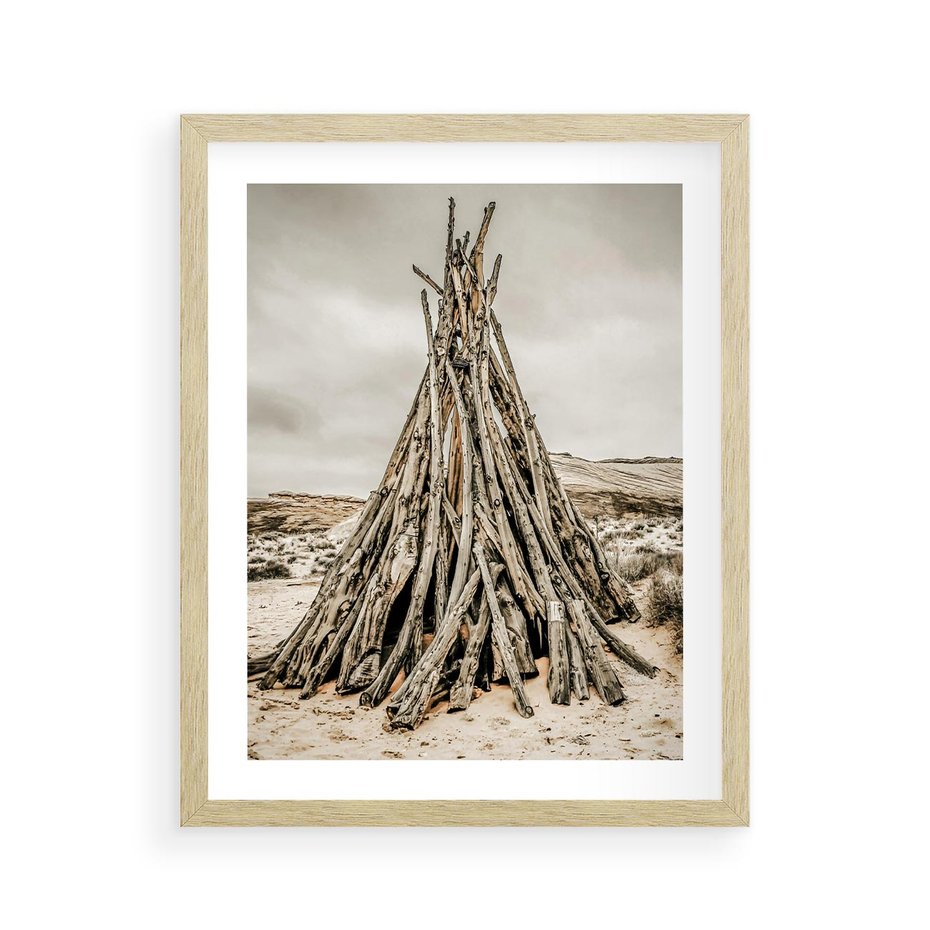 Plakat w ramie 40x50 - Ciepło Przeszłości - retro fotograia, odcienie sepii - rama drewno