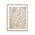 Plakat w ramie 40x50 - Białe Trawy Pampas - suche trawy, białe trawy - rama drewno