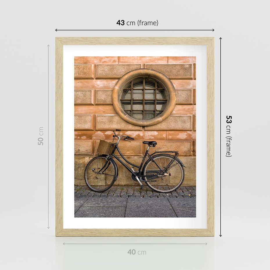 Plakat w ramie 40x50 - Holenderska Ikona - rower, Holandia - rama drewno