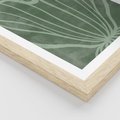Plakat w ramie 40x50 - Zieleń Kształtująca Spokój - zielony plakat, roślinne inspiracje - rama drewno