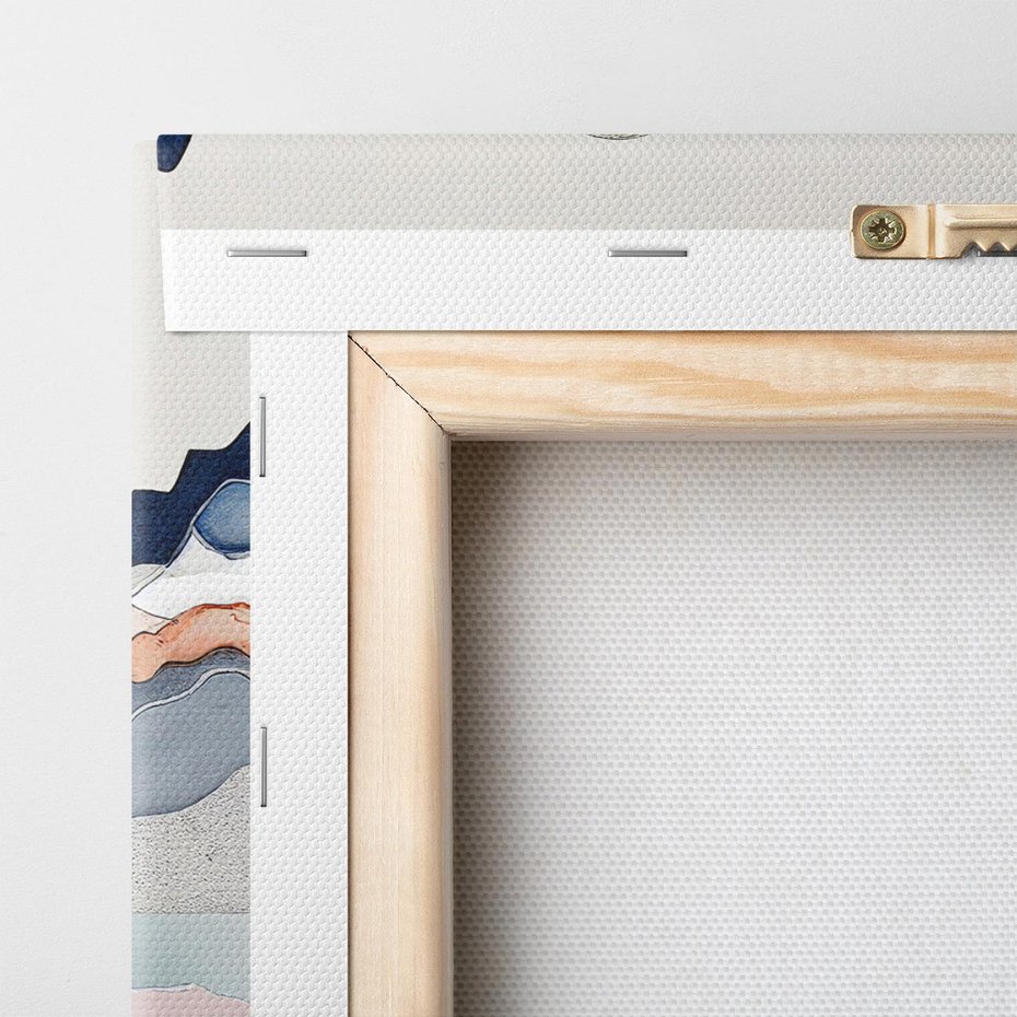 Obraz na płótnie 60x60 - Dynamiczne Góry - akwarelowe graficzne góry, krajobraz