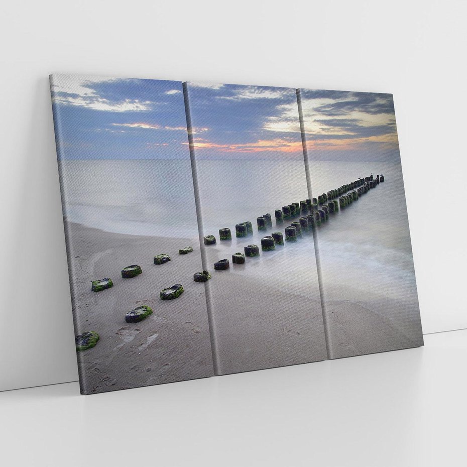 Obraz na płótnie 120x80 - Plaża Morskiej Błogości - plaża, morze