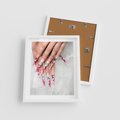 Plakat w ramie 40x50 - Paznokcie jak dzieło sztuki - paznokcie, manicure - rama biała