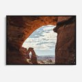 Obraz w ramie 70x50 - Magia pustynnego kanionu - pustynia, kanion - rama czarna