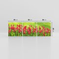 Obraz na płótnie 90x30 - Tulipanowy raj - kwiat, kwiaty