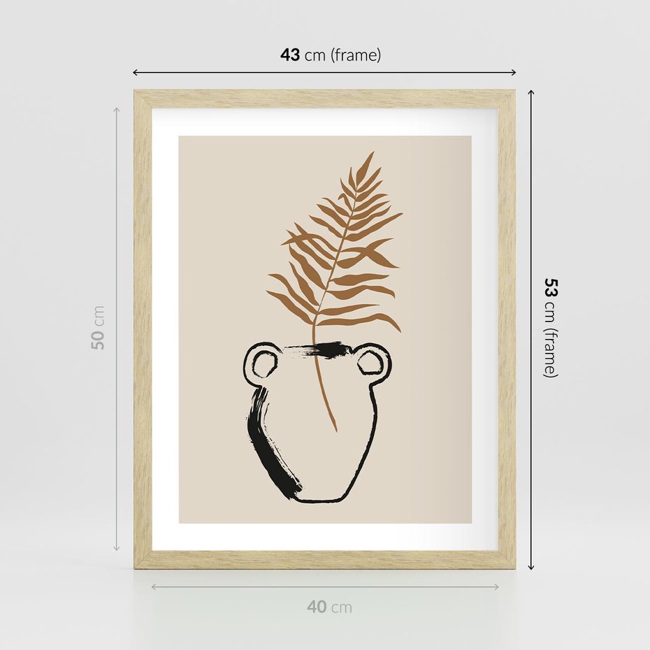 Plakat w ramie 40x50 - Wewnętrzne Opowieści - boho, nowoczesna sztuka - rama drewno