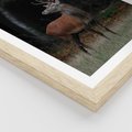 Plakat w ramie 40x50 - Spotkanie z naturą - jeleń, las - rama drewno