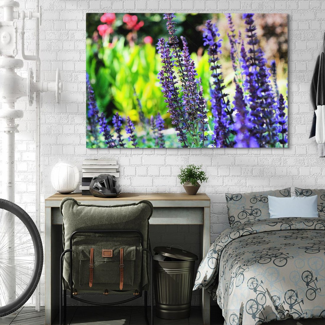 Obraz na płótnie 120x80 - Ogród Lawendowy - lawenda, kwiat