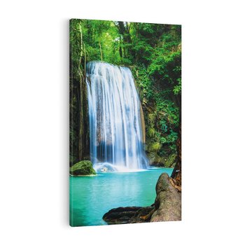 Obraz na płótnie 70x100 - : Moc Natury - wodospad, rzeka