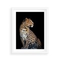 Plakat w ramie 40x50 - Elegancja Jaguarowej Pantery - jaguar, pantera - rama biała