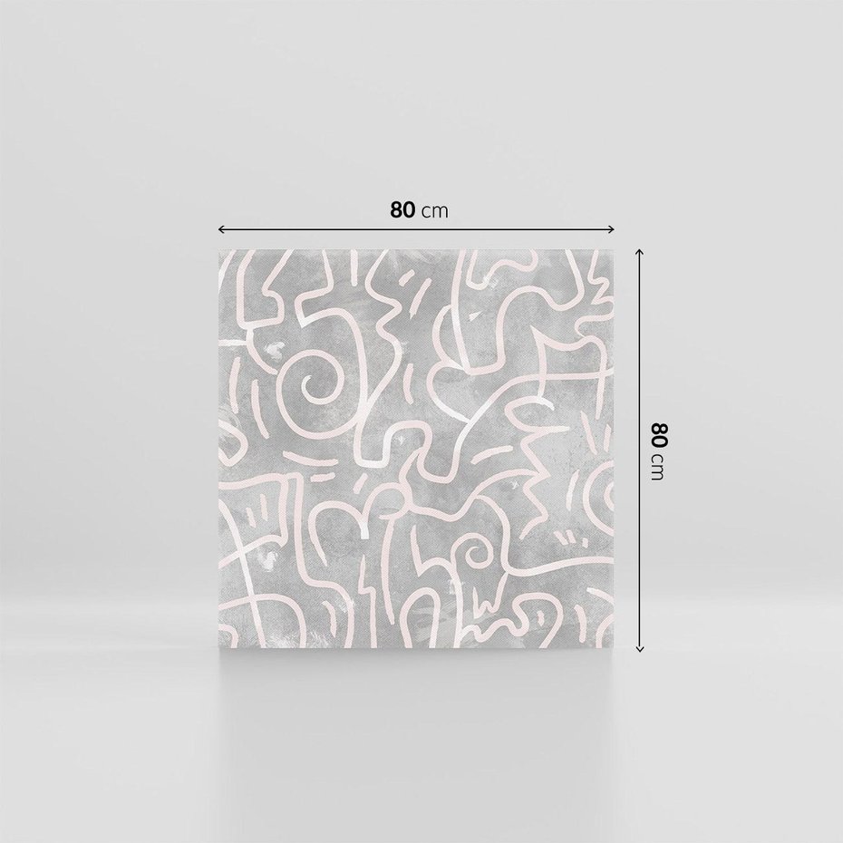 Obraz na płótnie 80x80 - Sploty odblasków i zawirowań - abstrakcyjne rysunki, wzorek