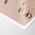 Plakat bez ramy 21x30 - Ślady na Piasku - piasek, plaża