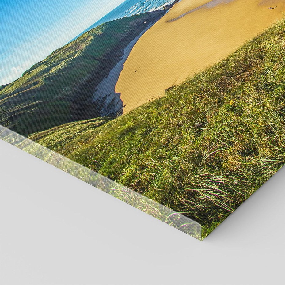 Obraz na płótnie 120x80 - Morze na Plaży - Błękitne Rajskie Zakątki - morze, plaża