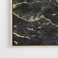 Obraz w ramie 50x50 - Egzotyczny Blask - marmur, złoto - rama drewno