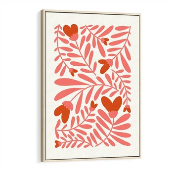 Obraz w ramie 80x120 - Taniec komplementarnych barw - kwiaty, pastelowe kolory - rama drewno