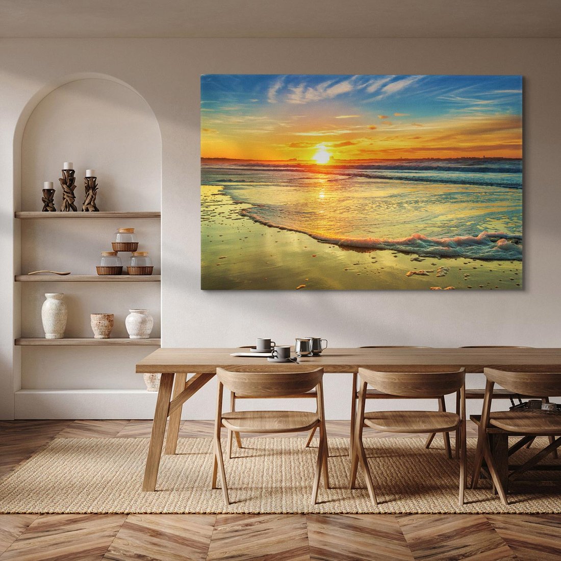 Obraz na płótnie 70x50 - Magia Chwil - zachód słońca,