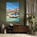 Obraz na płótnie 80x120 - Romantyczna przejażdżka gondolą w Wenecji - Wenecja, gondola