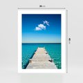 Plakat bez ramy 30x40 - Letnie Morskie Uczucie - morze, pomost