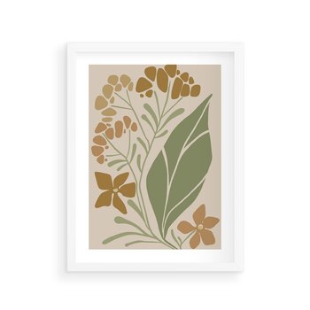 Plakat w ramie 30x40 - Subtelność Utajona - nowoczesny plakat, roślinność - rama biała