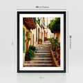 Plakat w ramie 40x50 - Uroczysta perspektywa uliczki - uliczka, perspektywa - rama czarna
